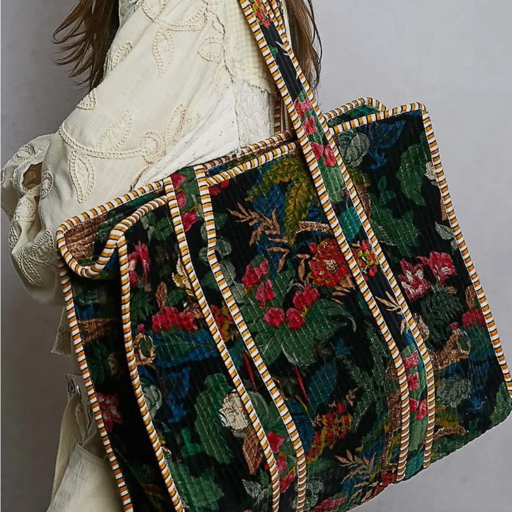 Floral Patterned Tote Bag